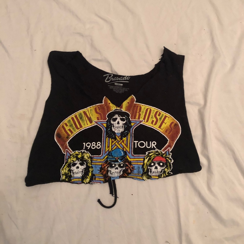 Guns and Roses cropped tank top